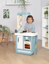 Bucătării electronice de jucărie - Bucătărie electronică Bon Appetit Kitchen Smoby cu aparat de cafea si frigider cu cuptor 23 accesorii 96 cm inaltime/ blat 49 cm_1
