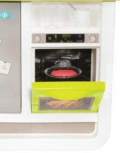 Bucătării electronice de jucărie - Bucătărie electronică Cherry Smoby verde-gri cu sunete de bucătărie cu alimente magice 25 accesorii_2