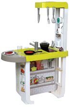 Bucătării electronice de jucărie - Bucătărie electronică Cherry Smoby verde-gri cu sunete de bucătărie cu alimente magice 25 accesorii_1