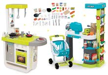 Kuhinje za otroke kompleti - Komplet elektronska kuhinja Cherry Smoby z zvoki in trgovinica Market z živili in elektronsko blagajno_23