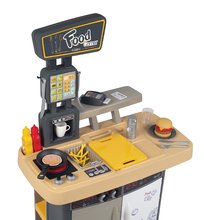 Bucătării electronice de jucărie - Restaurant cu bucătărie Food Corner Smoby cu două fețe cu terminal și distribuitor de băuturi 29 de accesorii_0