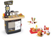 Elektronikus játékkonyhák - Szett étterem konyhával Food Corner Smoby körbejárható és hamburger menü a McDonaldsból és fagylalt_40