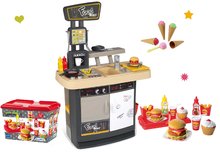 Elektronické kuchyňky - Set restaurace s kuchyňkou Food Corner Smoby oboustranná s hamburger menu z McDonaldu a zmrzlina_41