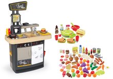 Cucine per bambini set - Set ristorante con cucina Food Corner Smoby a due aree gioco con macchina per waffel e alimenti giocattolo_39