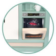 Elektronske kuhinje - Kuhinja z zvoki Cherry Kitchen Green Smoby z jedilno mizo pečico in hladilnik s 25 dodatki_21