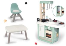 Elektronische Spielküchen - Spielküche mit Sound Cherry Kitchen Green Smoby mit Esstisch, Backofen und Kühlschrank mit 25 Zubehörteilen_0