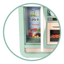 Bucătării electronice de jucărie - Bucătărie cu funcții electronice Cherry Kitchen Smoby cu blat de luat masa cu electrocasnice 25 accesorii - 96 cm înălțime/49 cm pult_0