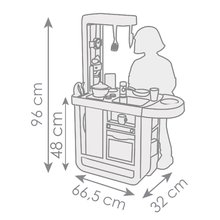 Elektronické kuchyňky - Kuchyňka s elektronickými funkcemi Cherry Kitchen Smoby s jídelním pultem a spotřebiči 25 doplňků – 96 cm výška/49 cm pult_6