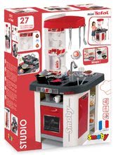 Bucătării electronice de jucărie - Bucătărie Tefal Studio Smoby electrică cu efecte sonore, cu aparat de făcut sifon, alimente prăjite și cu 27 de accesorii, roșu-alb_6