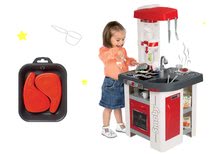 Kuchnia dla dzieci zestawy - Zestaw kuchenny elektroniczny Tefal Studio Smoby czerwono-biała z sody i plasterkami mięsa jako prezent_14