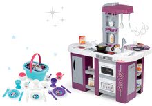 Bucătărie pentru copii seturi - Set bucătărie de jucărie Tefal Studio XL Smoby cu chiuvetă pentru vase şi frigider şi coş picnic Frozen_12