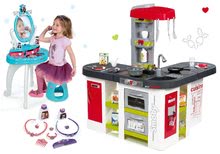 Kuchnia dla dzieci zestawy - Zestaw kuchni Tefal Studio XXL Smoby z magicznym bublem i kosmetycznym stolikiem Frozen 2v1_19