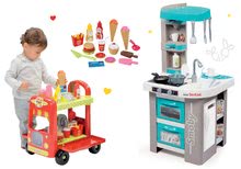 Elektronische Spielküchen - Küchenset Tefal Studio Bubble Smoby türkis elektronisch mit magischem Sprudeln und Eiswagen mit Burgern_24