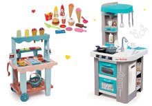 Küchenset Tefal Studio Bubble Smoby türkis elektronisch mit magischem Sprudeln und Eiswagen mit Burgern