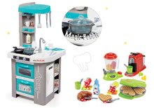 Kuhinje za djecu setovi - Set kuhinja Tefal Studio Bubble Smoby tirkizna elektronička s čarobnim mjehurićima i aparat za vafle s mikserom, aparatom za kavu i vaflima_22