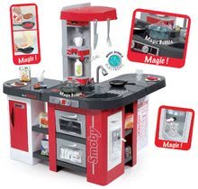 Kuchynka Tefal Studio XXL Bubble Smoby elektronická s magickým bublaním, sódou, kávovarom a 38 doplnkami červená