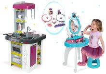 Kuhinje za otroke kompleti - Komplet kuhinja Tefal Studio Barbecue Smoby s čarobnim brbotanjem in kozmetična mizica Frozen 2v1_21