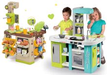 Kuchyňky pro děti sety - Set kuchyňka elektronická Tefal Studio XL Bubble Smoby s bubláním a kavárna s Espresso kávovarem Coffee House_0
