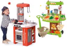 Spielküchensets - Küchenset elektronisch Tefal Studio 360° Smoby und Gemüse Bio-Stand mit Wagen Organic 100% Chef_26