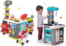 Kuhinje za otroke kompleti - Komplet elektronska kuhinja Tefal Studio 360° Bubble Smoby in trgovina z mešanim blagom Maxi Market s hladilnikom_37