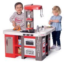Kuchynky pre deti sety - Set kuchynka elektronická Tefal Studio 360° XXL Bubble Smoby mrkvová a domček pre bábiku s nosítkom Violette Baby Nurse Large Doll's Play Center_4