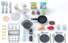 Bucătărie pentru copii seturi - Set bucătărie electronică Tefal Studio 360° XXL Bubble Smoby culoarea morcovului și cărucior de curățenie cu mătură cadou_1