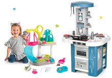 Kuhinje za otroke kompleti - Komplet kuhinja s tehnično opremo Tech Edition Smoby elektronska s hiško za mucko_5