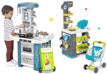 Spielküchensets - Set Küche mit technischer Ausstattung Tech Edition Smoby elektronisch mit einem Shop mit diversen Waren und einer Einkaufstasche_24