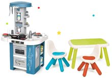 Kuchynky pre deti sety - Set kuchynka s technickým vybavením Tech Edition Smoby elektronická so stolom a dvoma stoličkami_41