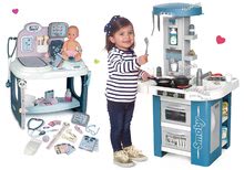 Cucine per bambini set - Set cucina Tech Edition con luci e suoni Smoby elettronica con centro pediatra e bambola che fa la pipì_12