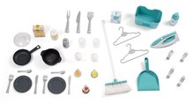 Elektronikus játékkonyhák - Játékkonyha elektronikus mosógéppel és vasalódeszkával Tefal Cleaning Kitchen 360° Smoby hanggal és funkcionális készülékekkel 36 kiegészítő 100 cm magas/51 cm pult_2