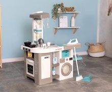 Kuhinje za otroke kompleti - Komplet elektronska kuhinja s pralnim strojem in likalno desko Tefal Cleaning Kitchen 360° Smoby in trgovina Bio Fresh Market z veterinarskim kovčkom_10
