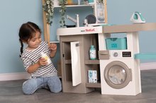 Kuhinje za otroke kompleti - Komplet elektronska kuhinja s pralnim strojem in likalno desko Tefal Cleaning Kitchen 360° Smoby in trgovina Bio Fresh Market z veterinarskim kovčkom_14