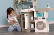 Elektronikus játékkonyhák - Játékkonyha elektronikus mosógéppel és vasalódeszkával Tefal Cleaning Kitchen 360° Smoby hanggal és funkcionális készülékekkel 36 kiegészítő 100 cm magas/51 cm pult_6