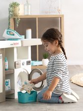 Kuchyňky pro děti sety - Set kuchyňka elektronická s pračkou a žehlicím prknem Tefal Cleaning Kitchen 360° Smoby a stůl KidTable se 2 židlemi KidChair_12