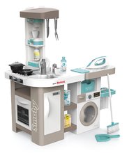 Spielküchensets - Set elektronische Küche mit Waschmaschine und Bügelbrett Tefal Cleaning Kitchen 360° Smoby und ein elektronischer Kosmetiktisch und ein Staubsauger mit Sound SM311050-26_2