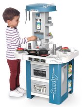 Elektronische Spielküchen - Spielküche mit Ton und Licht Tech Edition Kitchen Smoby mit funktionalen Geräten und Speisen und 35 Zubehör 100 cm hoch/51 cm Theke_1