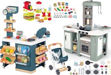 Kuhinje za otroke kompleti - Komplet elektronska kuhinja z mehurčki Tefal Studio Kitchen XL Bubble 360° in trgovina Super Market Smoby z blagajno in kuhinjskimi aparati_16