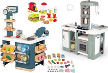 Kuhinje za otroke kompleti - Komplet elektronska kuhinja z mehurčki Tefal Studio Kitchen XL Bubble 360° in trgovina Super Market Smoby z blagajno in kuhinjskimi aparati_15