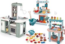 Bucătărie pentru copii seturi - Set bucătărie electronică cu bule magice Tefal Studio Kitchen XL Bubble 360° și stand de legume Bio Smoby cu stand de înghețată și vafe_0