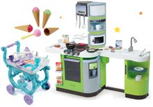 Kuhinje za otroke kompleti - Komplet kuhinja CookMaster Verte Smoby z ledom in voziček s sladoledom Frozen_13