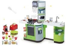 Elektronické kuchynky - Set zelená kuchynka CookMaster Verte Smoby s ľadom zvukmi a hriankovač s kávovarom a vaflovač_19