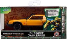 Modely - Autíčko Chevrolet Camaro 1977 Bumblebee Transformers T7 Jada kovové s otvárateľnými dverami 1:32_14