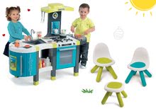 Kuchyňky pro děti sety - Set kuchyňka Tefal French Touch Smoby s ledem, kávovarem, stůl Piknik a dvě židle KidChair Blue_35