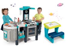 Kuhinje za djecu setovi - Set kuhinja električna Tefal French Touch Bubble Smoby s čarobnim mjehurićima i klupa s prostorom za odlaganje_15