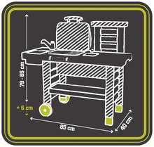 Egyszerű játékkonyhák - Kerti grill játékkonyhával Garden Kitchen Evolutive Smoby magasságilag állítható folyó vízzel a csapból és 43 kiegészítő_13