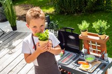 Obyčajné kuchynky - Gril na záhradu s kuchynkou Garden Kitchen Evolutive Smoby výškovo nastaviteľný s tečúcou vodou z kohútika a 43 doplnkov_3