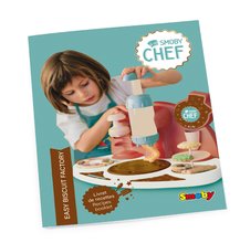 Detská cukráreň - Hravá kuchárka s receptami pre deti Chef Easy Biscuits Factory Smoby na prípravu drobných koláčov s ozdobami od 5 rokov_0