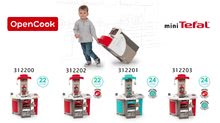 Elektronické kuchyňky - Kuchyňka skládací elektronická Tefal Opencook Smoby červená s kávovarem a chladničkou a 22 doplňků_11