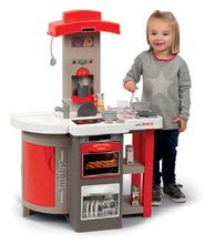 Egyszerű játékkonyhák - Szett összecsukható játékkonyha Tefal Opencook Smoby piros kávéfőzővel és hűtővel és mikró és gofrisütő konyhai eszközökkel és gofrival_1